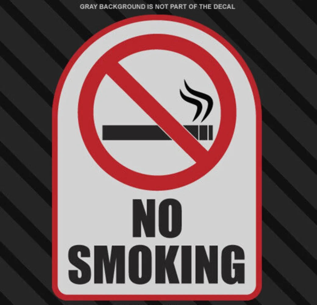 3X No Smoking Sticker Vinyl Decal Business Window Wall Door Car Store Bar Shop Warning Sign Sticker Peaceful Pleasures Health and Wellness