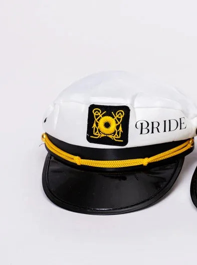 Nautical Captain Hat | Bride Groom Wedding Bachelorette Party