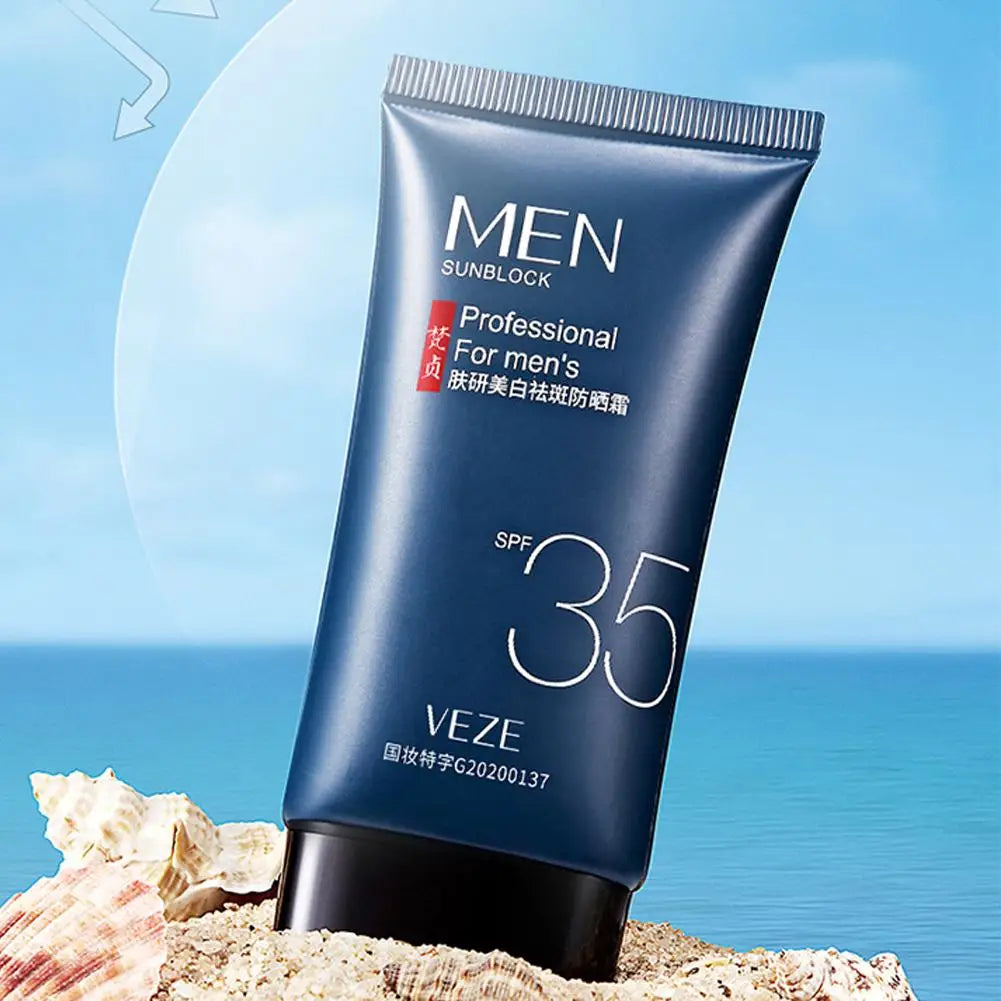 SPF 35 Sunscreen Cream For Men Non-Greasy Moisturizing Sunscreen For Face Protection Body Sunscreen Lotion Whitening Skin Care Peaceful Pleasures Health and Wellness