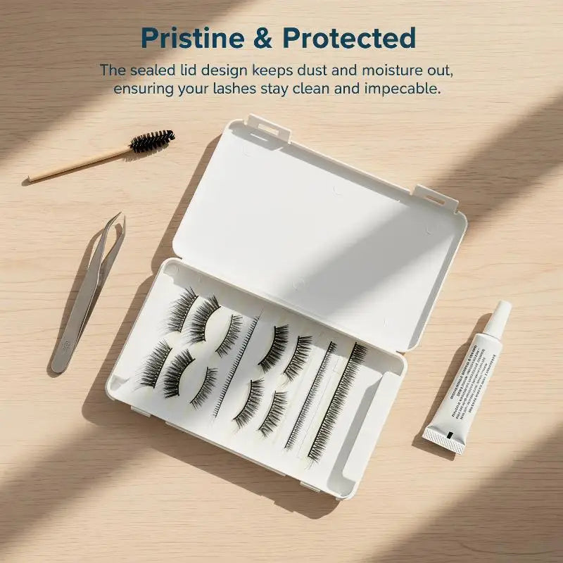 Portable Plastic False Eyelashes Box Travel Empty Lashes Holder Case Container Storage Organizer Professional Makeup Lash Supply Peaceful Pleasures Health and Wellness