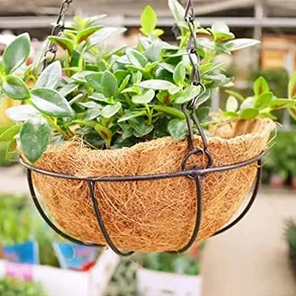 100% Natural Coconut Fiber Liners for Hanging Baskets & Planters Peaceful Pleasures Health and Wellness