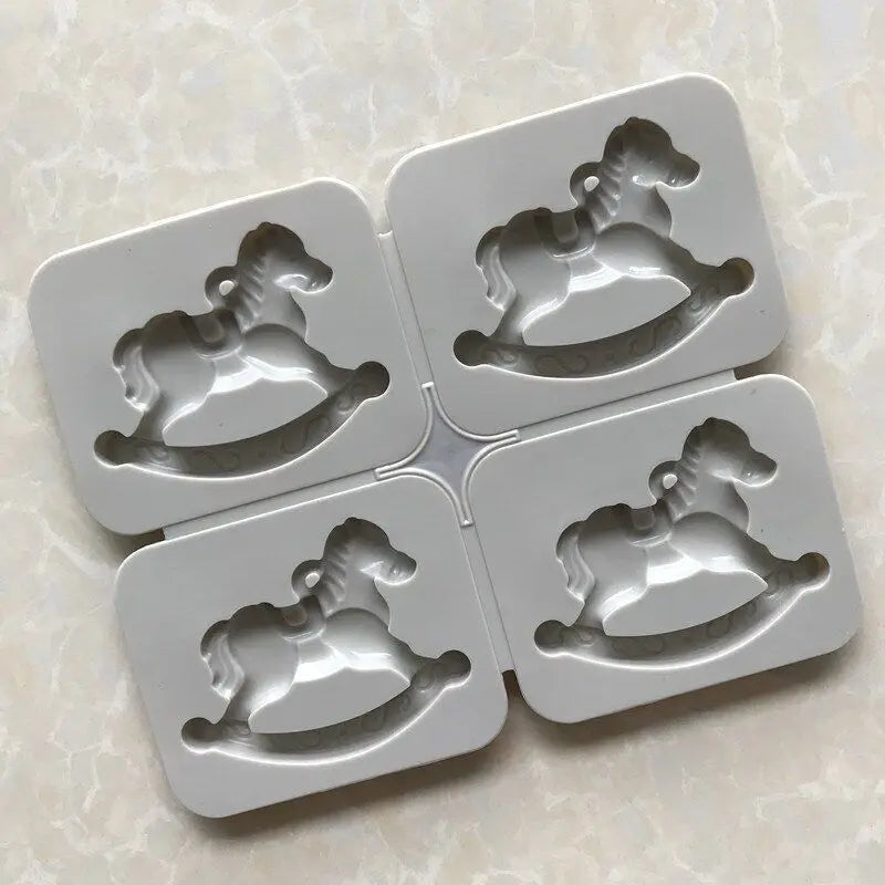 4-Cavity Trojan Horse Silicone Mold – Soap, Resin & Wax