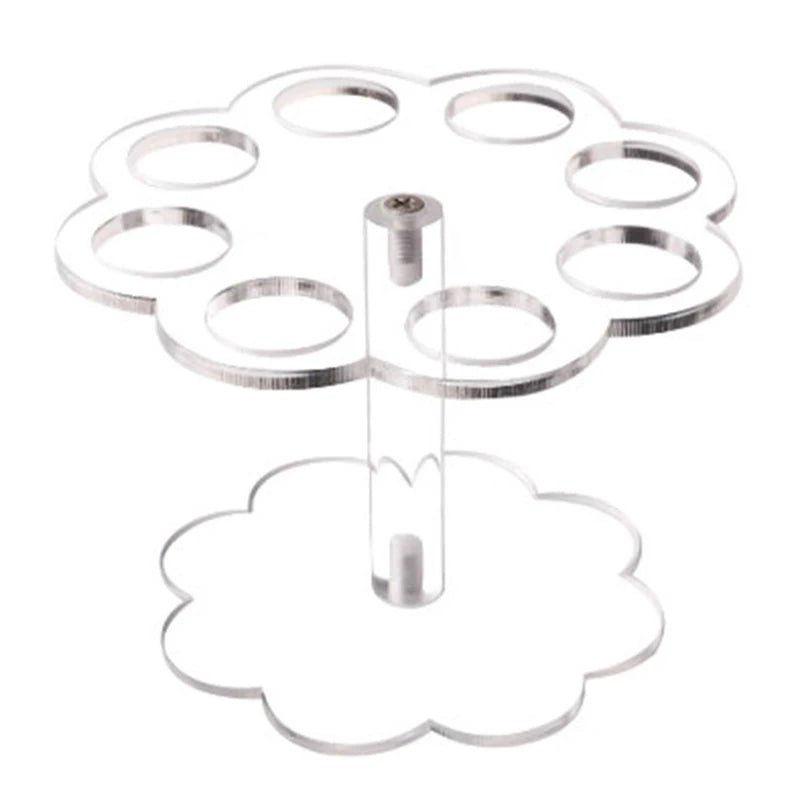 8-Hole Acrylic Ice Cream Cone Stand Holder – Clear Display