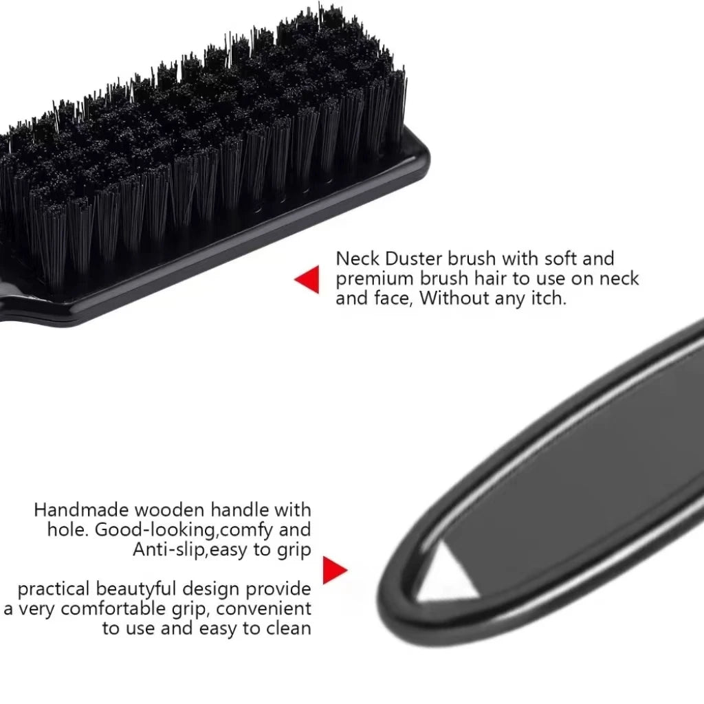 Set Cleaning Brush Barber Neck Duster Brush Plastic Handle Hairdressing Soft Hair Cleaning Brush Head Shape Styling Tool Peaceful Pleasures Health and Wellness