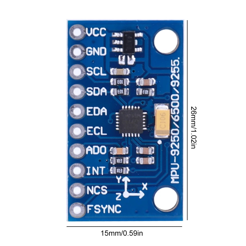 MPU6500 6-Axis Gyroscope Accelerometer Sensor Module IIC I2C SPI GY-6500 6-axis Attitude Gyro Sensor Replace MPU6050 for Arduino Peaceful Pleasures Health and Wellness