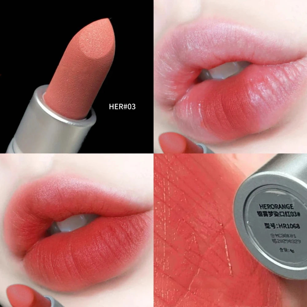 Korean Velvet Matte Lipstick – Long-Lasting Non-Transfer Lip Tint