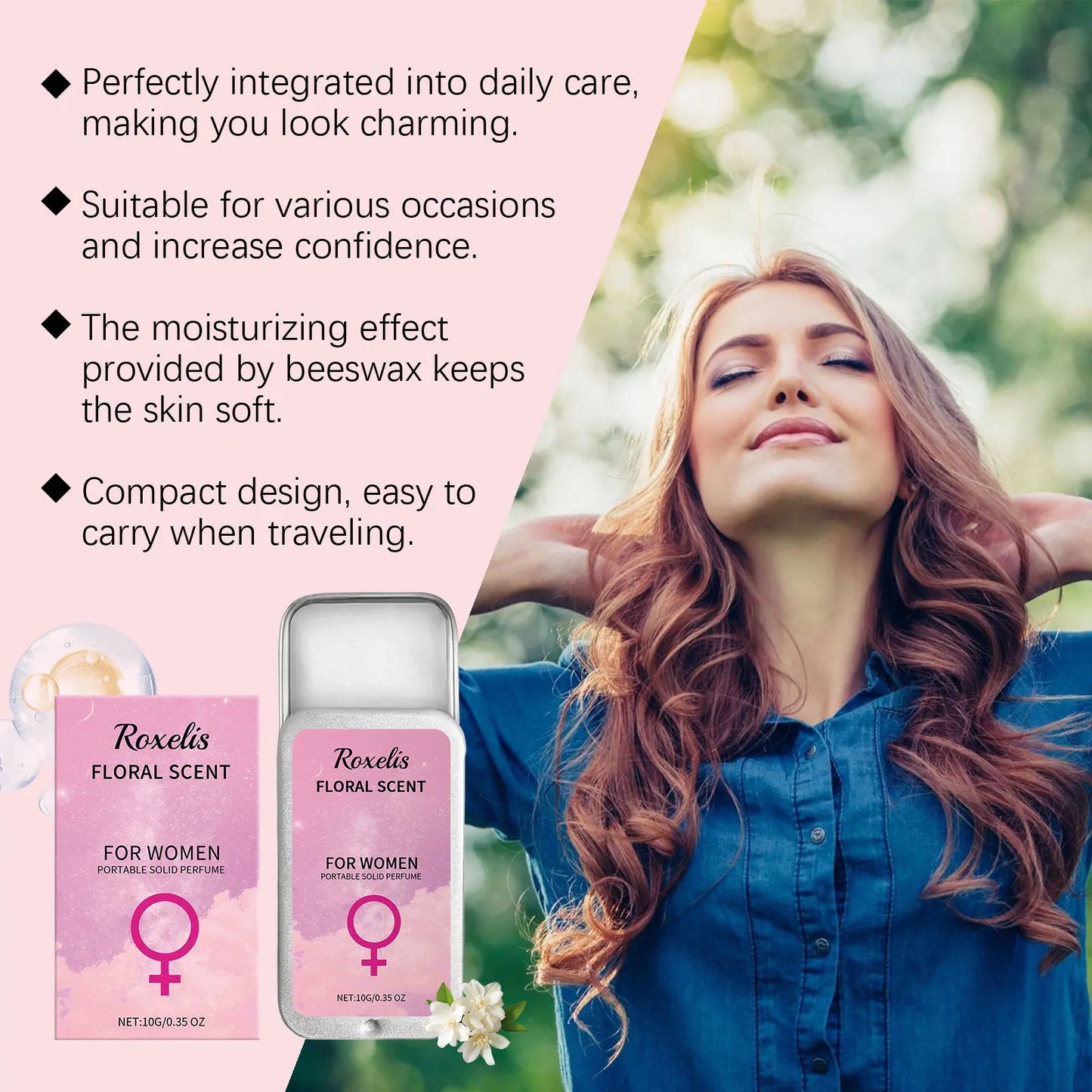 OceAura Pheromone Solid Perfume Balm | Floral Scent Women & Men