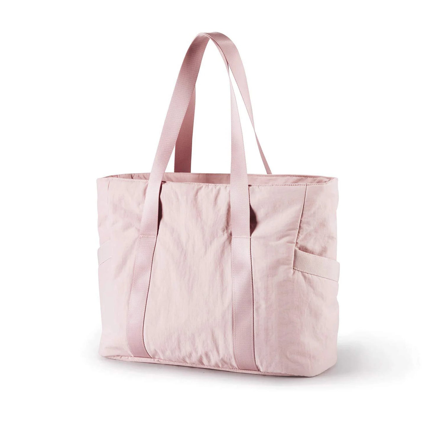 Lightweight Carry On Gymbag Nylon Cloth Crossbody Bag Top-Handle Bag for Gyms Weekend Getaway Peaceful Pleasures Health and Wellness Pink