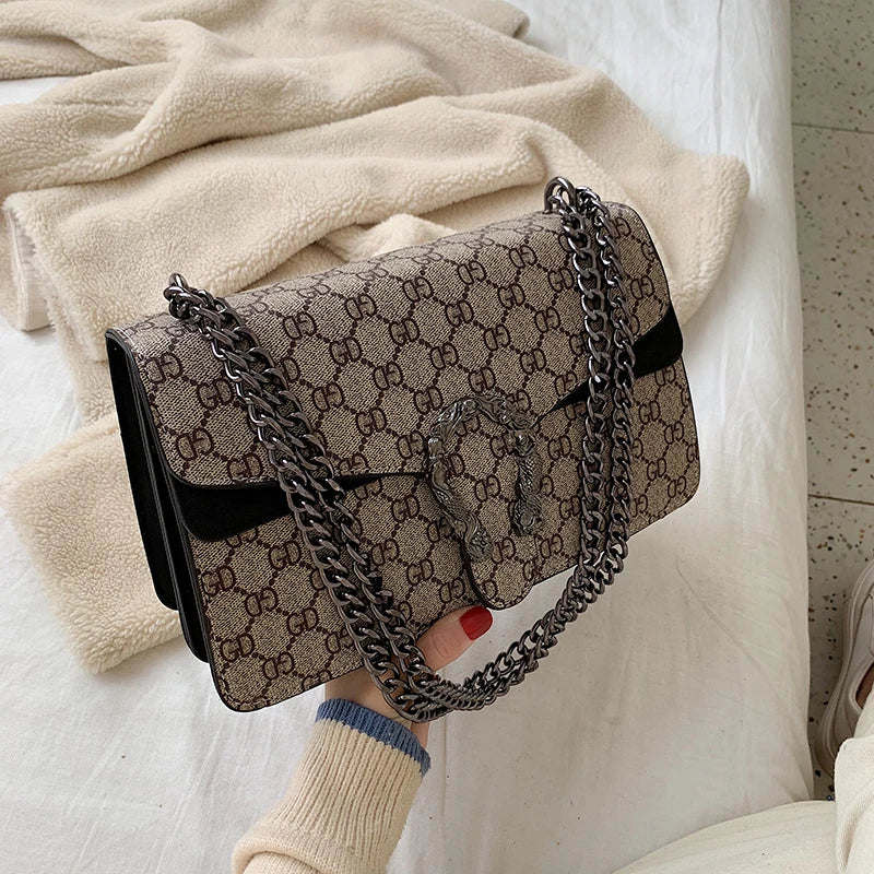 Women's Fashion Chain Crossbody Shoulder Bag | PU Purse