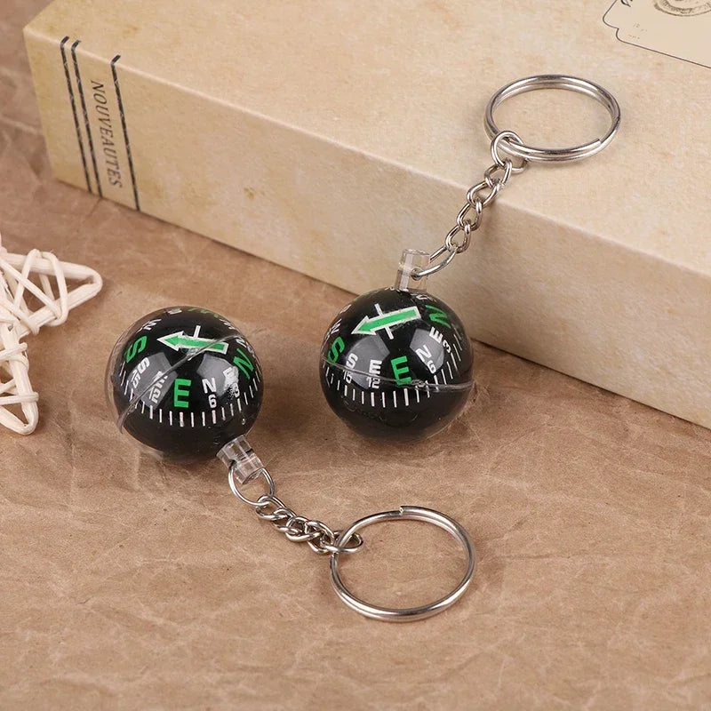 1pc Portable Lightweight Emergency Compass Outdoor Survival Keychain Ball Compass Tool Peaceful Pleasures Health and Wellness
