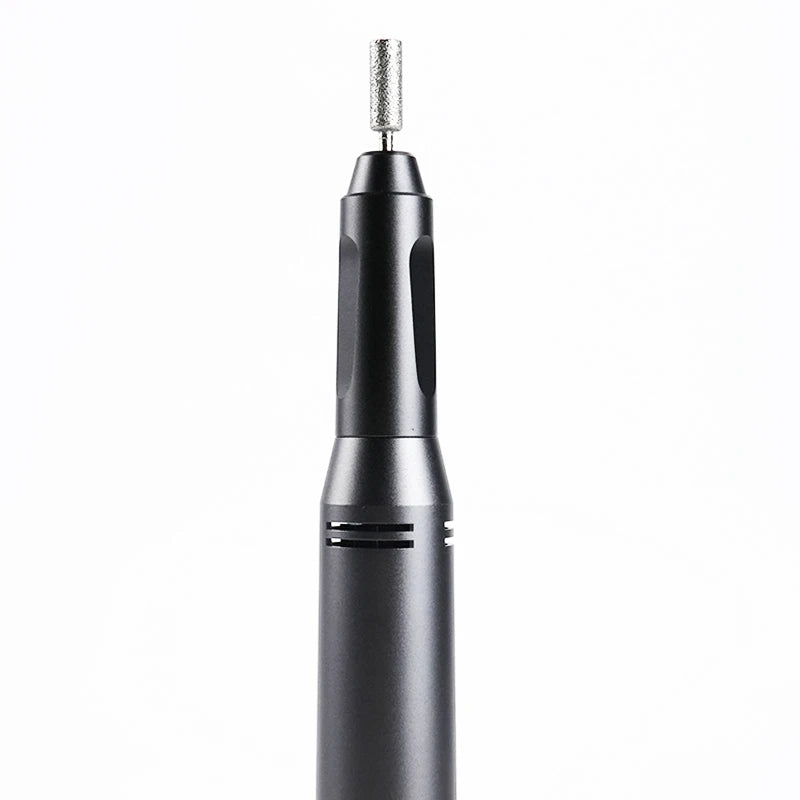 Black Metal Handle Portable Nail Drill With Drill Bits Polishing Remove Poly UV Gel Equipment Manicure Pedicure Machine Peaceful Pleasures Health and Wellness