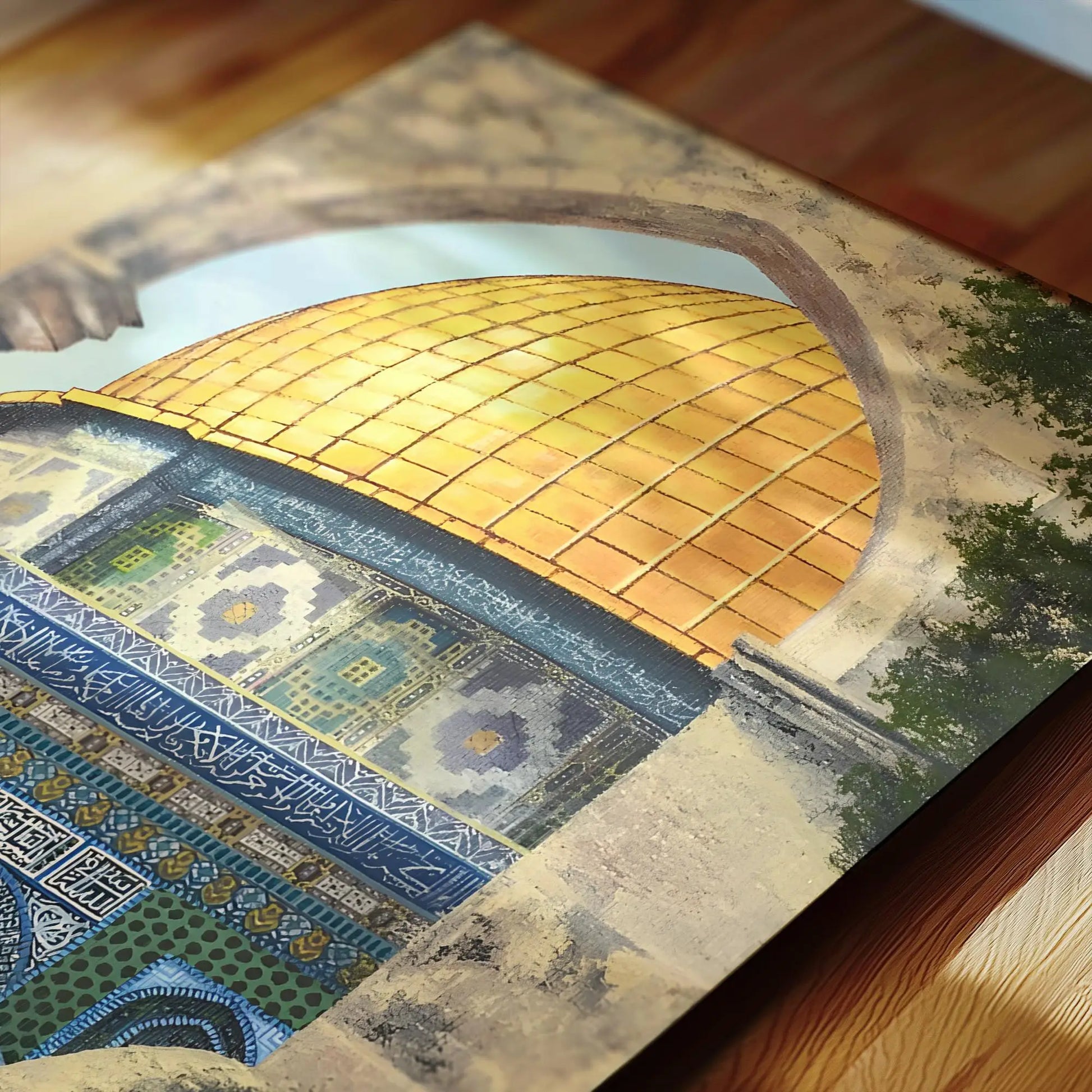Al Aqsa Mosque Islamic Wall Art | Gold Dome Canvas Print Islamic Canvas Print Peaceful Pleasures Health and Wellness