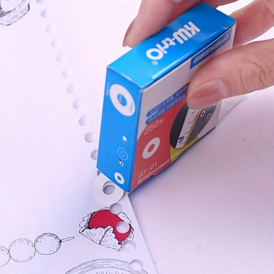 250-Piece Pvc Binder Stickers Adhesive Hole Reinforcement Label Round Peaceful Pleasures Health and Wellness