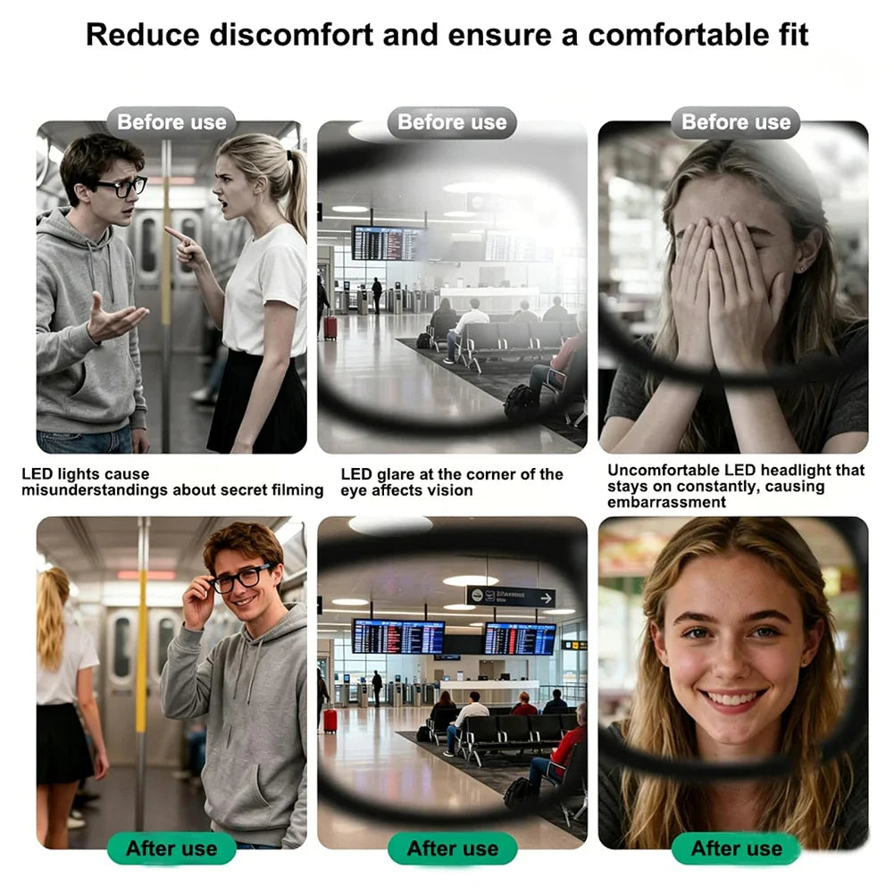 LED Light Blocker Cover for Ray-Ban Meta Smart Glasses