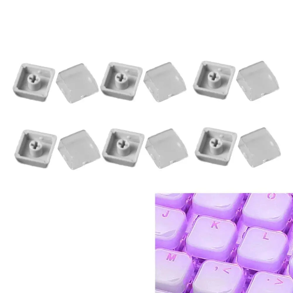 Transparent Relegendable Keycaps MX Switch – 10 Pack Custom Labels