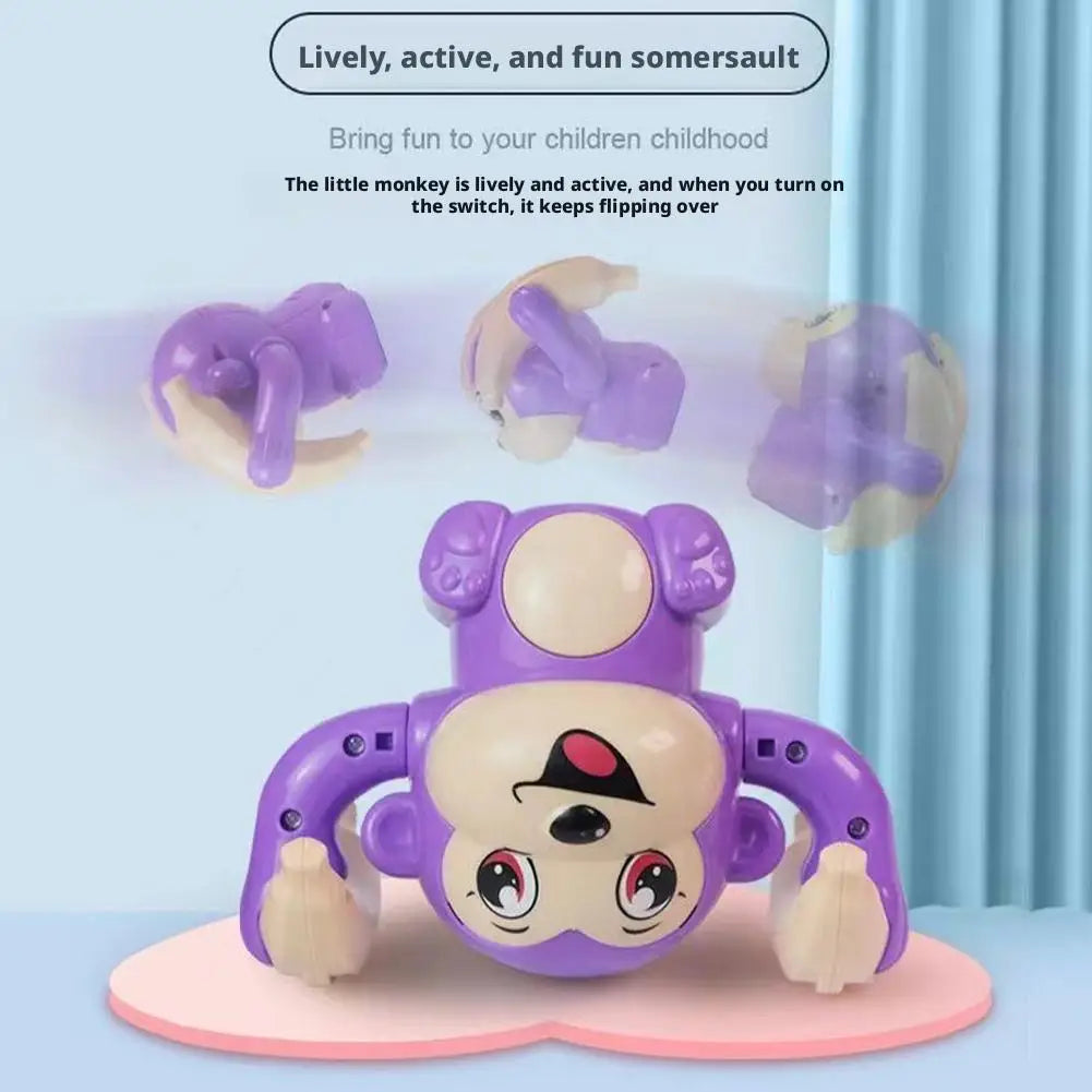 Electric Rolling Monkey Toy Interactive Rolling and Crawling Toy Made of Child-Safe Plastic Requires 3 AA Batteries Peaceful Pleasures Health and Wellness
