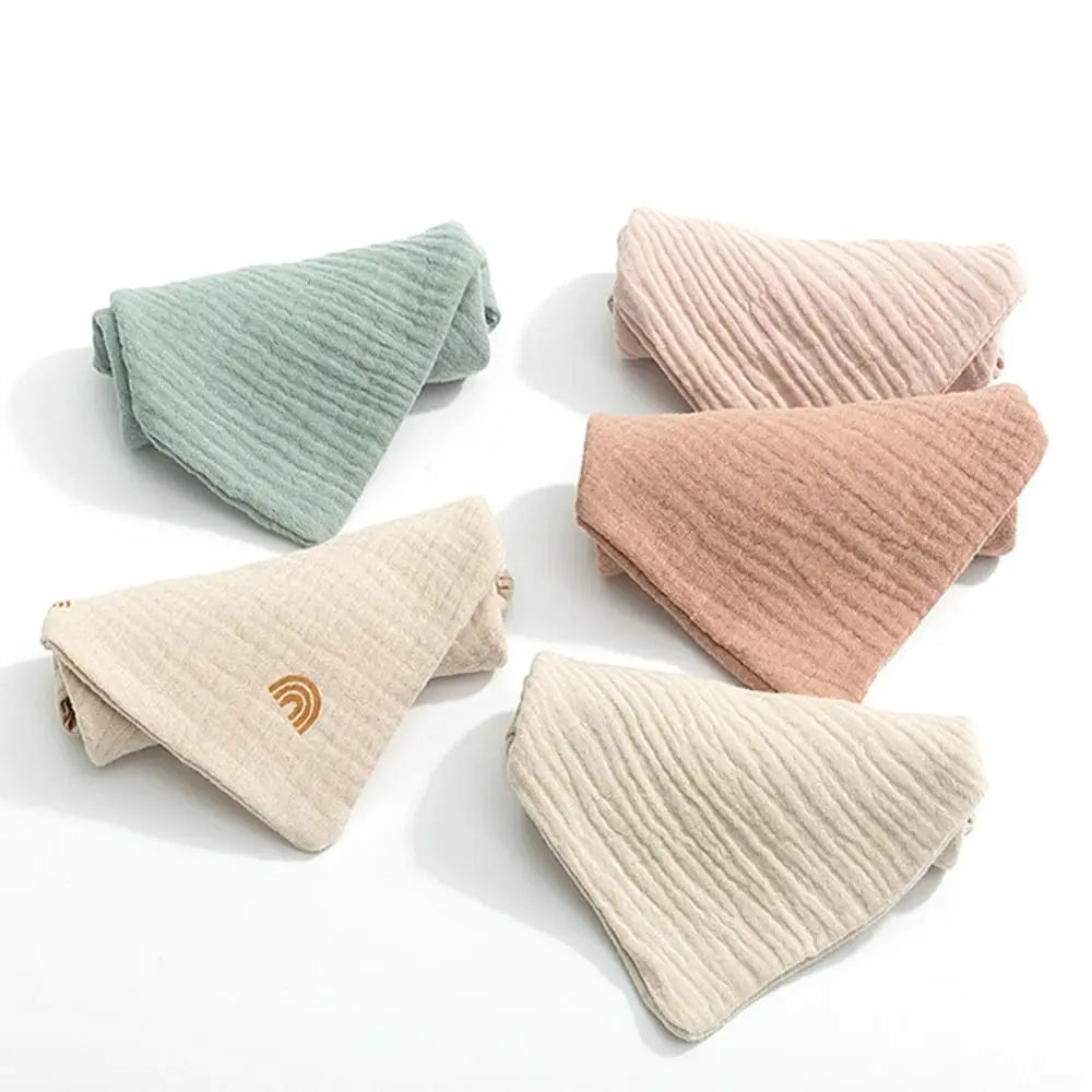 Baby Muslin Washcloths 5-Pack – Soft Cotton Burp Cloth Set