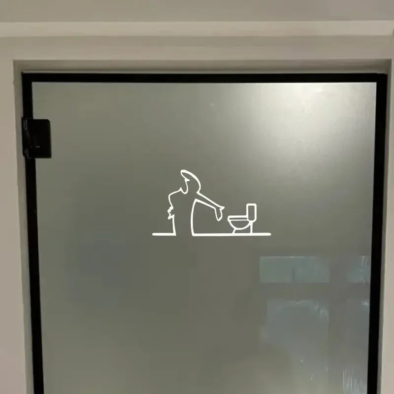 La Linea Minimalist Line Art Car Sticker & Wall Decal