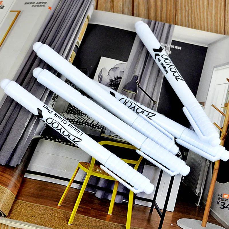 White Marker for School Office Blackboard Easy to Wipe Off Glass Windows Markers Chalkboard White Liquid Pen Peaceful Pleasures Health and Wellness