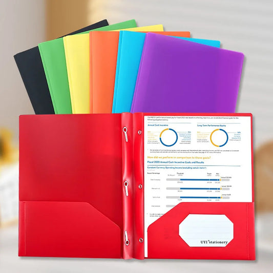 A4 Office Folder Tadpole Clip Double Mouth File Bag Archive Contract Peaceful Pleasures Health and Wellness