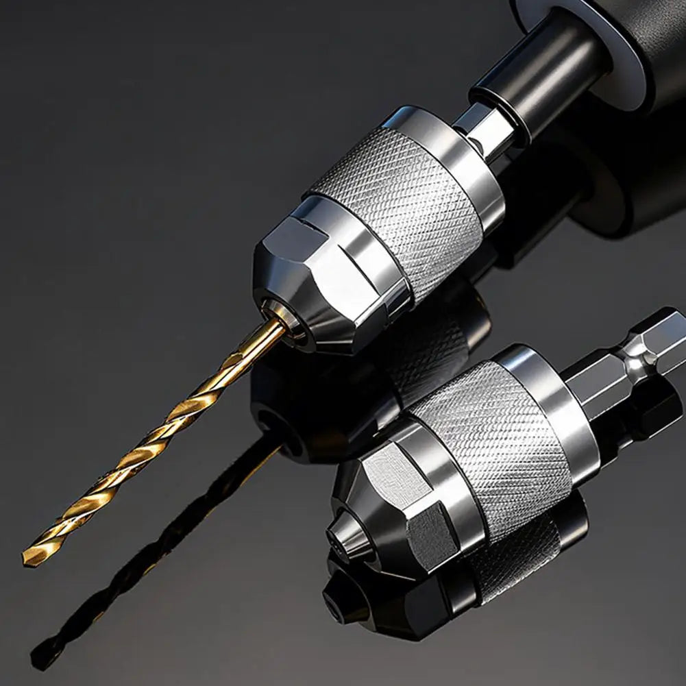 3-Jaw Keyless Drill Chuck, 0.3-6.5mm Capacity Drill Bit Adapter Hex Shank Chuck for Electric Screwdriver,Impact Driver Adaptor Peaceful Pleasures Health and Wellness