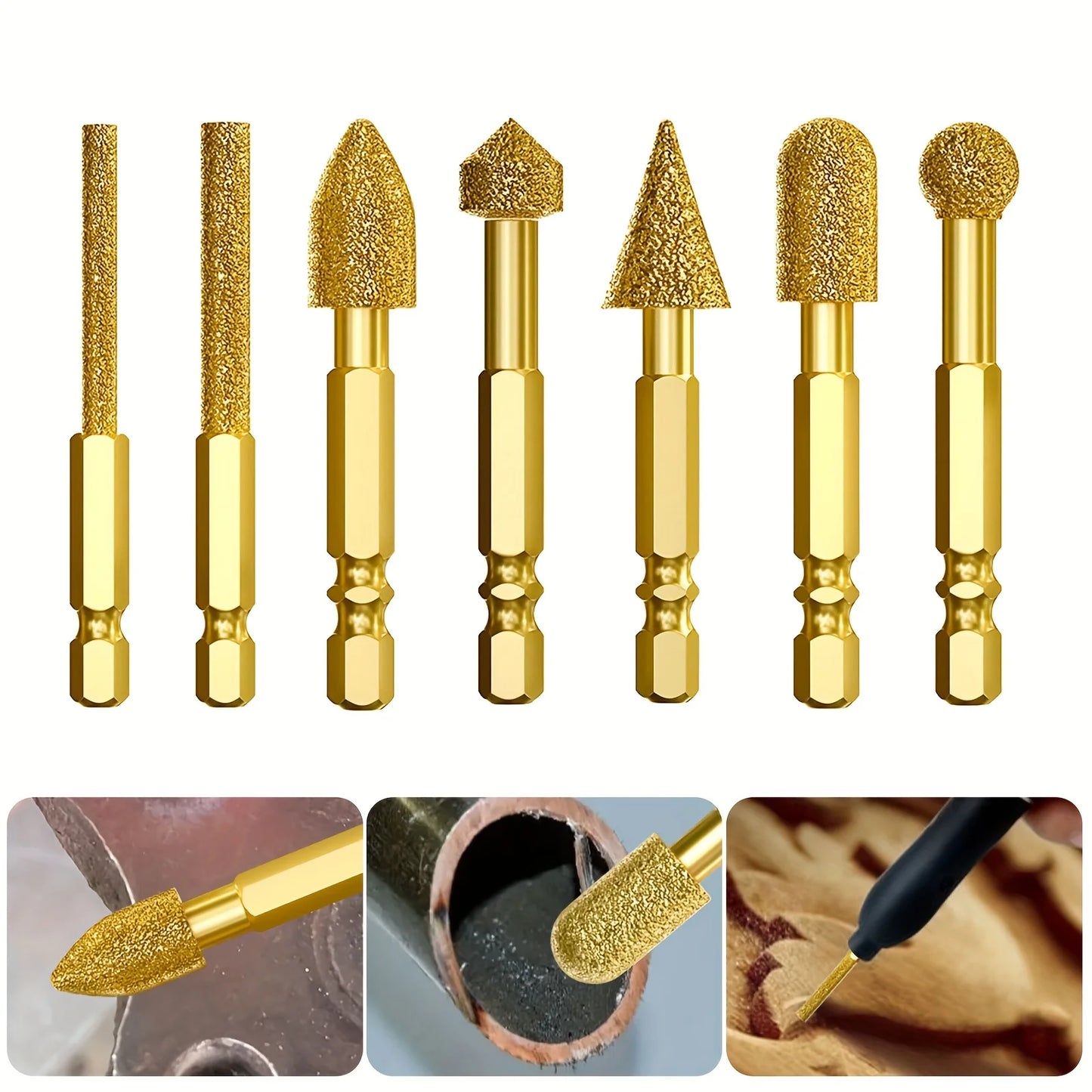 Brazing Grinding Head Diamond Rotary File Iron Stainless Steel Burr