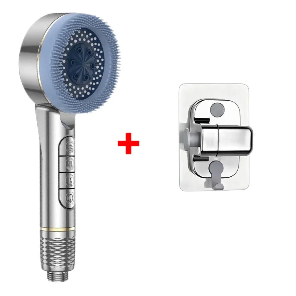 4-Mode High Pressure Self-Cleaning Shower Head with Filter