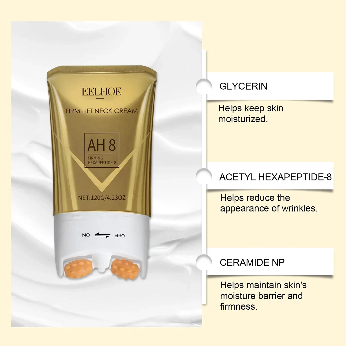 Eelhoe Roller Neck Cream – Firming & Moisturizing 120g