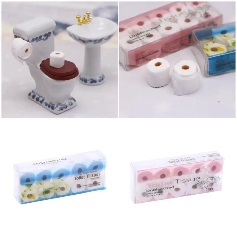 1/12 Miniature Tissue Paper Set – Dollhouse Accessories & Decor
