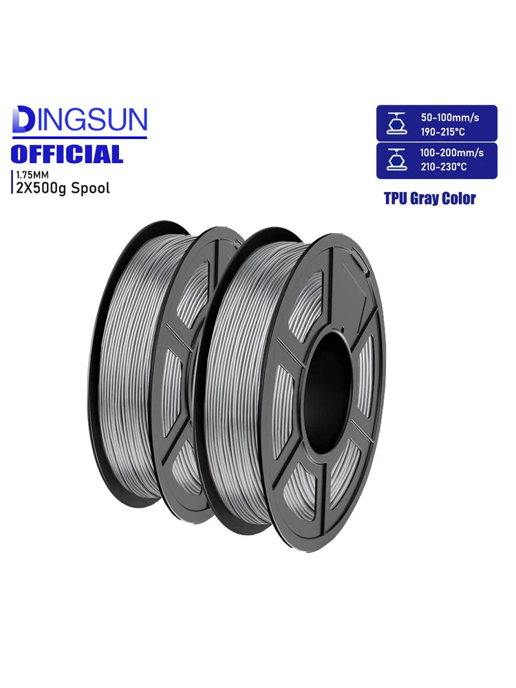 3D Maliang 95A TPU Filament 1.75mm | 2×500G Bundle (1KG)