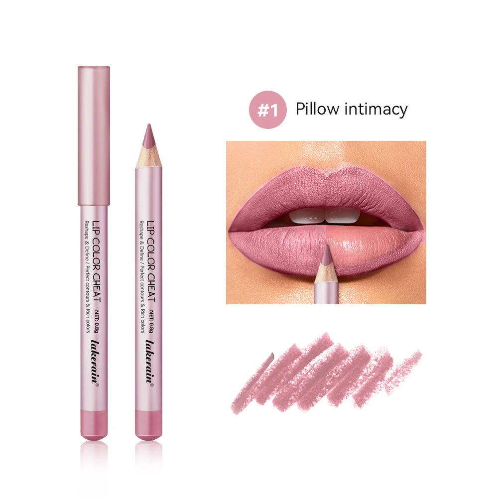 Long-Lasting Waterproof Lip Liner Lip Pencil Color Cheat Precise Shaping Moisturizing Smooth Create Sexy Lip Shape Cosmetics Peaceful Pleasures Health and Wellness 1pillow intimacy
