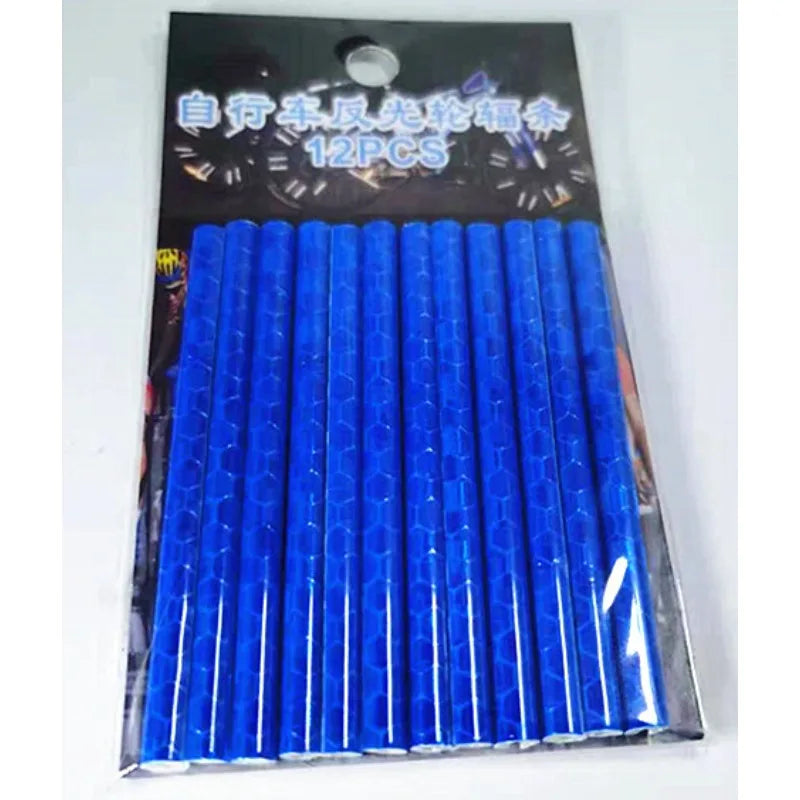 Reflective Bicycle Spoke Clips – Night Safety Bike Reflector Kit Bike Spoke Reflectors Peaceful Pleasures Health and Wellness blue
