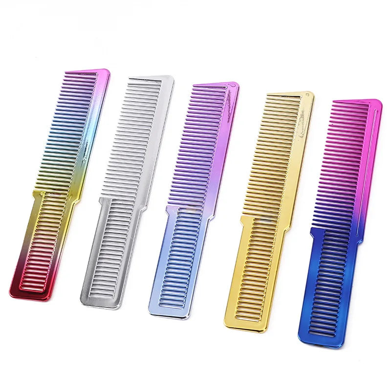 Salon Professional Electroplated Comb Barber Comb Stylist Styling Tool Accessories Salon Anti-static Hair Cut Comb Peaceful Pleasures Health and Wellness