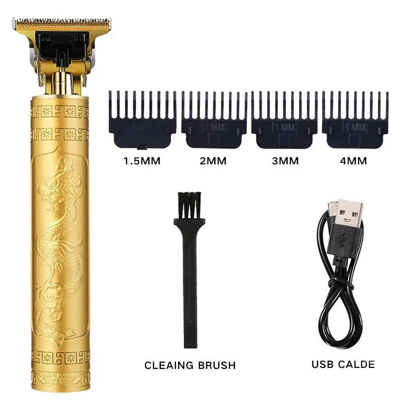 T9 USB Men's Electric Hairdresser Rechargeable Razor Trimmer 1200 mah Hairdresser Technology Beard trimmer Peaceful Pleasures Health and Wellness Brown