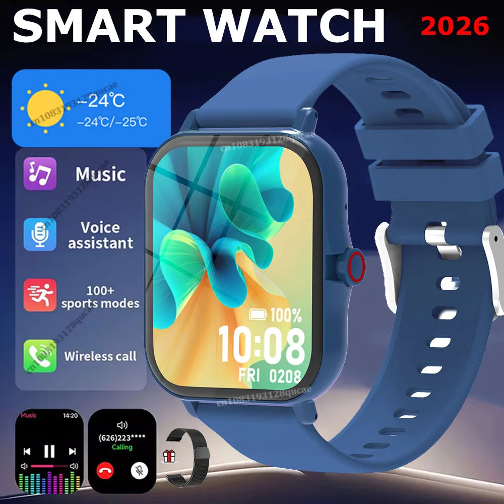 Smart Watch 1.83" Bluetooth Calls Heart Rate Fitness Tracker