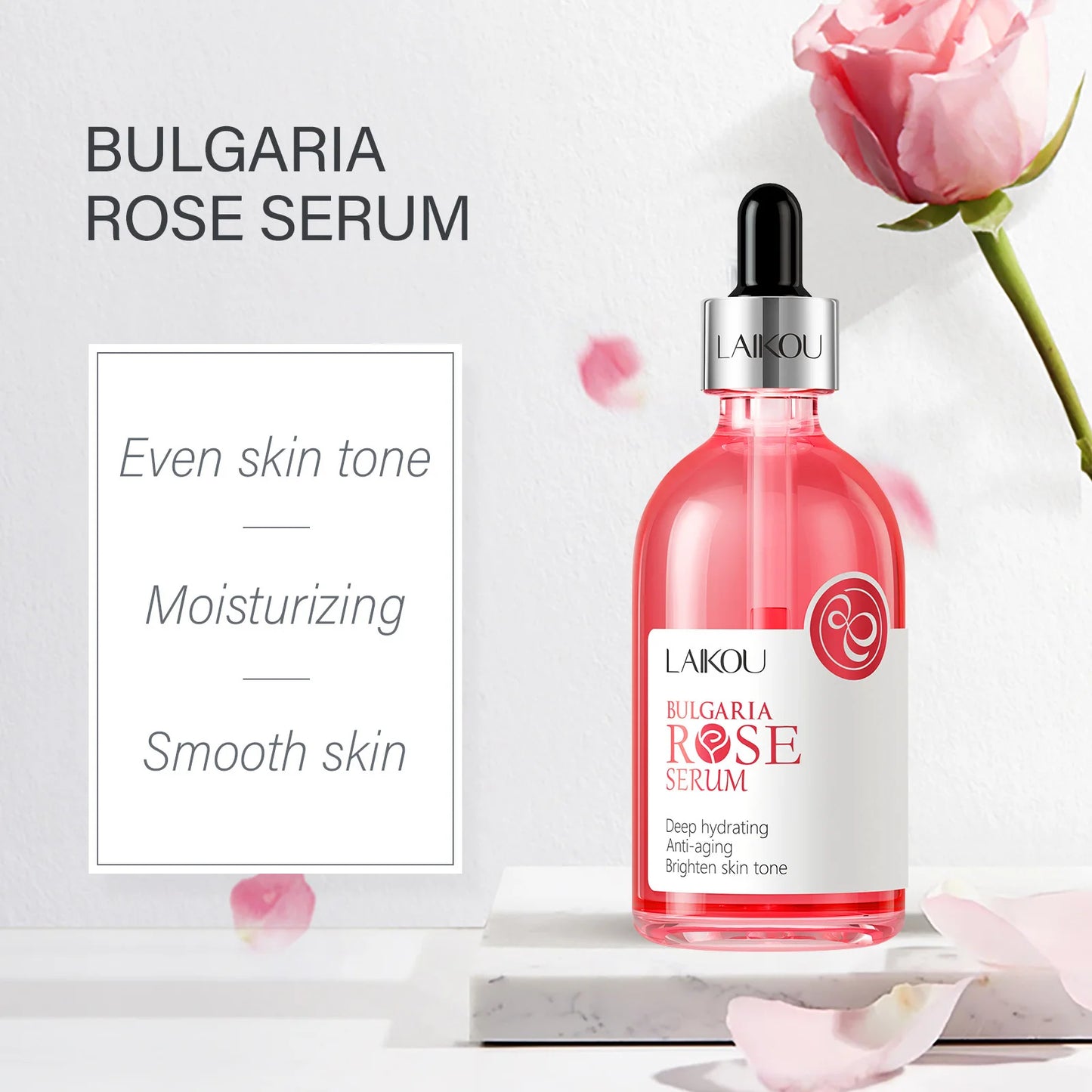 LAIKOU Sakura & Rose Essence Serum Moisturizing Hydrating Nourishing Repair Facial Skin Care 100ml Peaceful Pleasures Health and Wellness