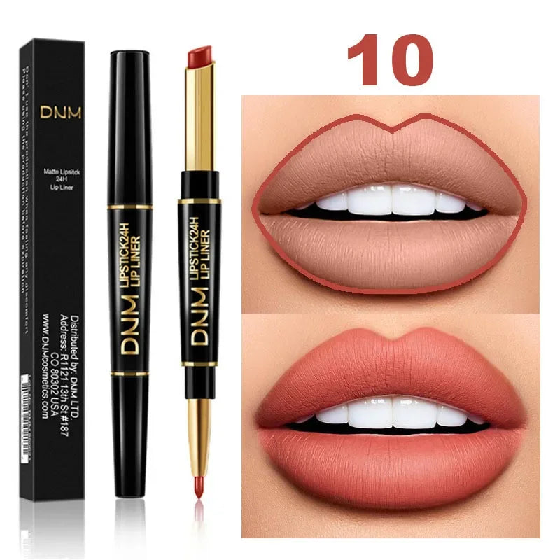 IFANYUO 2-in-1 Lip Liner & Matte Lipstick – 12 Colors