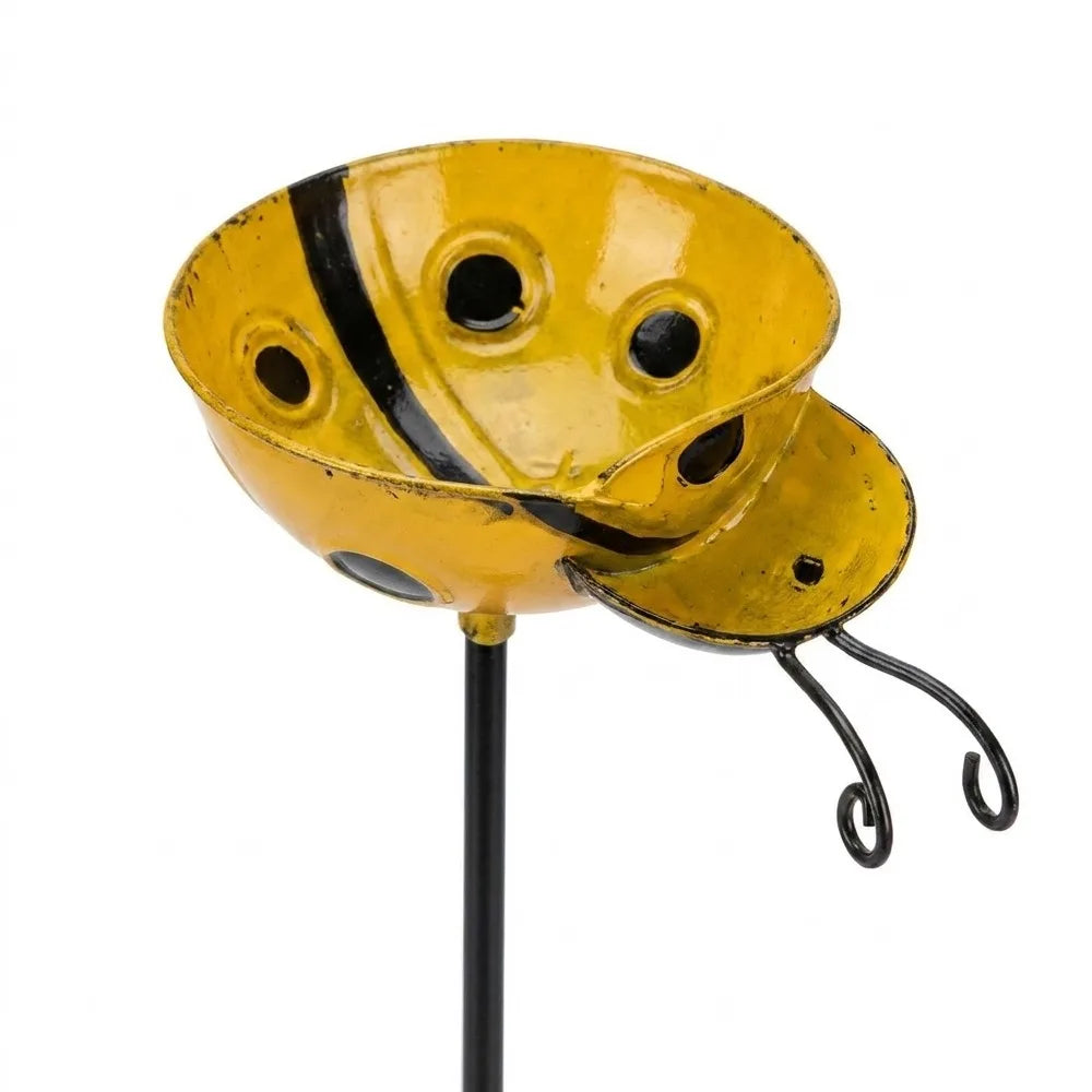 Bee Watering Station Iron Art Garden Stake – Rust-Resistant