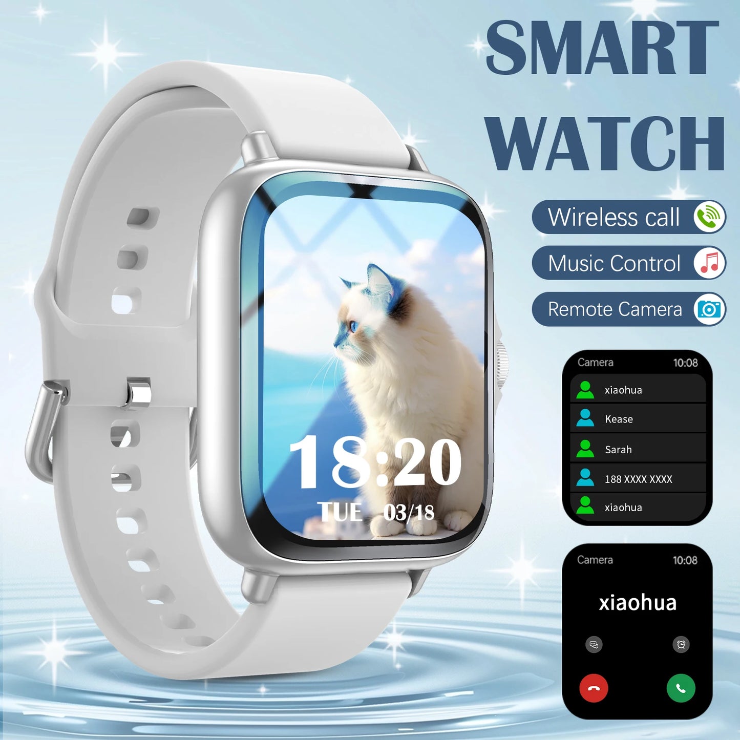 LOMAXFR 1.68" Unisex Smart Watch – Calls, Fitness & Music