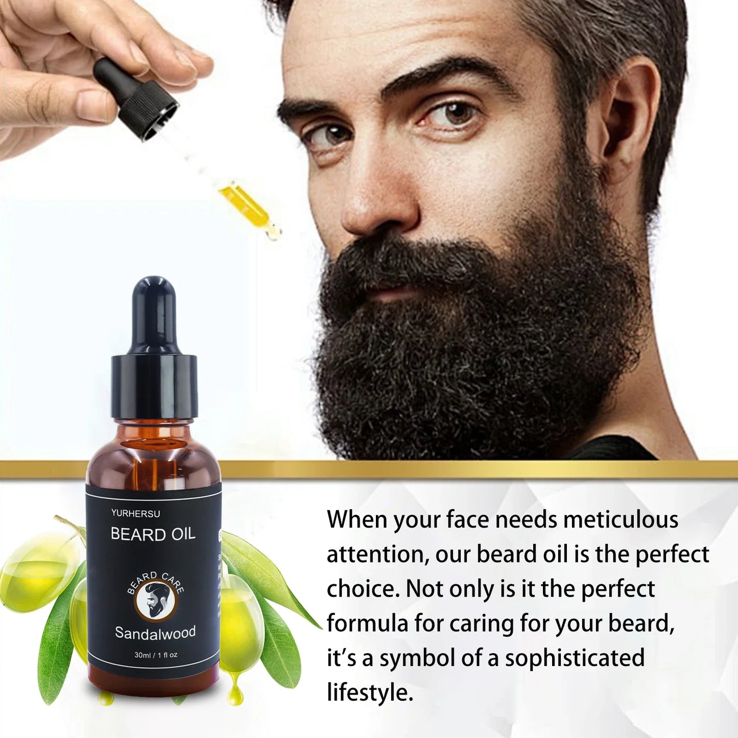 YURHERSU Beard Growth Oil – Soft, Thick & Smooth 30ml