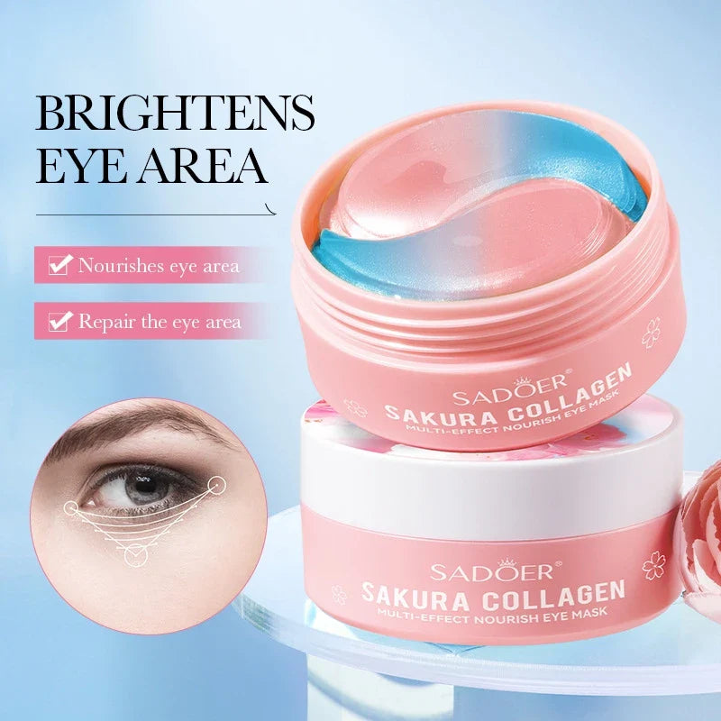 SADOER Sakura Collagen Eye Mask 60 Pcs – Hydrate & Brighten