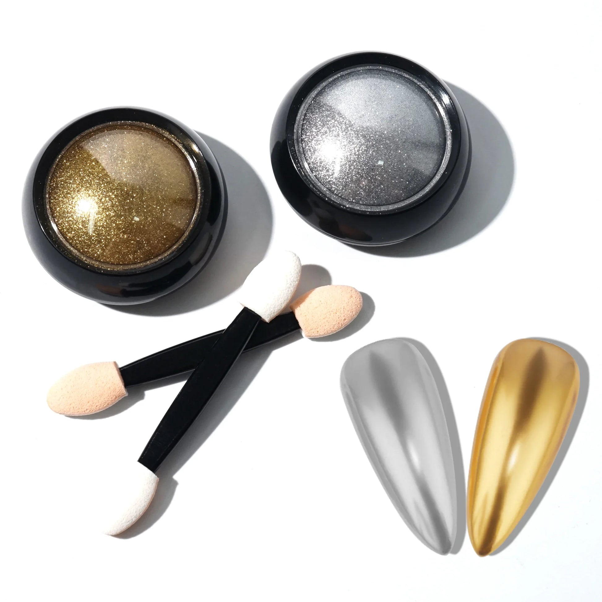 1pcs Nail Glitter Metallic Rubbing Dust Gel Polish Pigment Shinning Metal Manicure Decor Magic Mirror Powder Gold Silver Chrome Peaceful Pleasures Health and Wellness