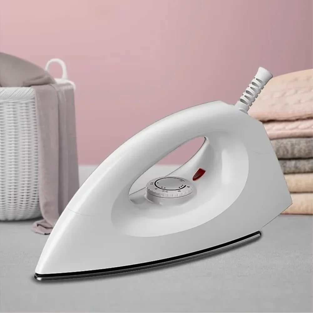 1000W Dry Electric Iron – 5-Gear Adjustable Teflon Soleplate