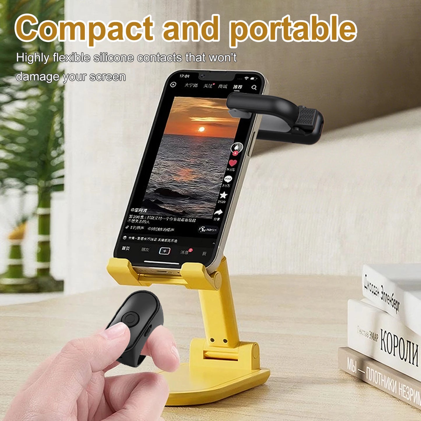 2.4GHz Wireless Page Turner for Kindle E-readers for Book Lovers Ergonomic Design Type-C Charging Stable 10M Remote Control Peaceful Pleasures Health and Wellness