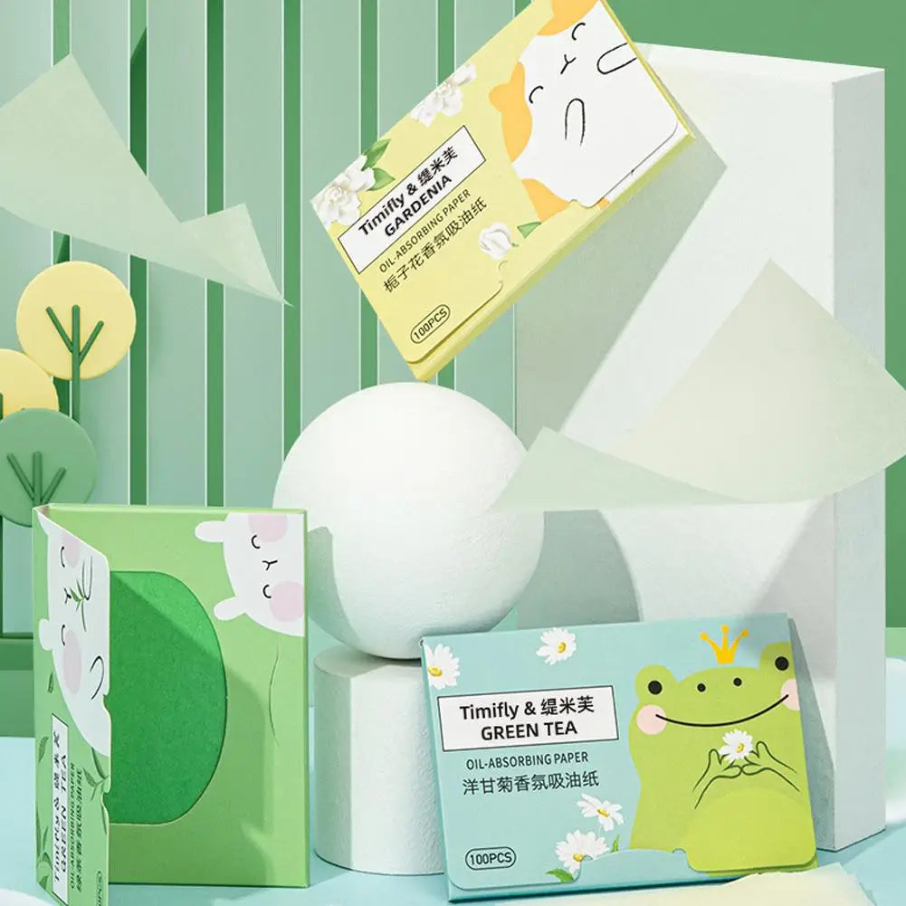 100-Pack Face Oil Blotting Papers – Mattifying Oil Control