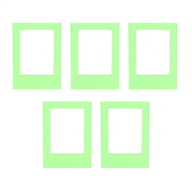 5PCS 3 Inch Magnetic Photo Frame Small Creative Magnet Picture Frames for Desktop Display Home Office Ornament Peaceful Pleasures Health and Wellness 5pcs green