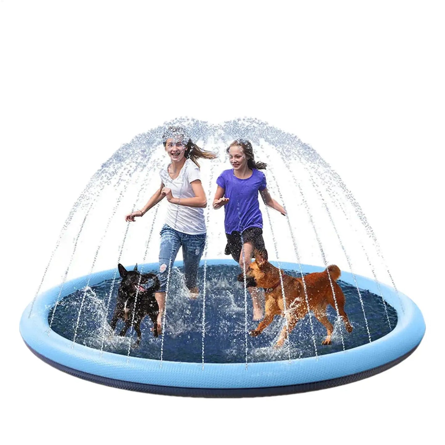 Sprinkler Water Play Mat Kids Sprinkler Pad Play Area Reusable Non Slip Outdoor Sprinkler Pad Water Game Toys for Children Boys Peaceful Pleasures Health and Wellness