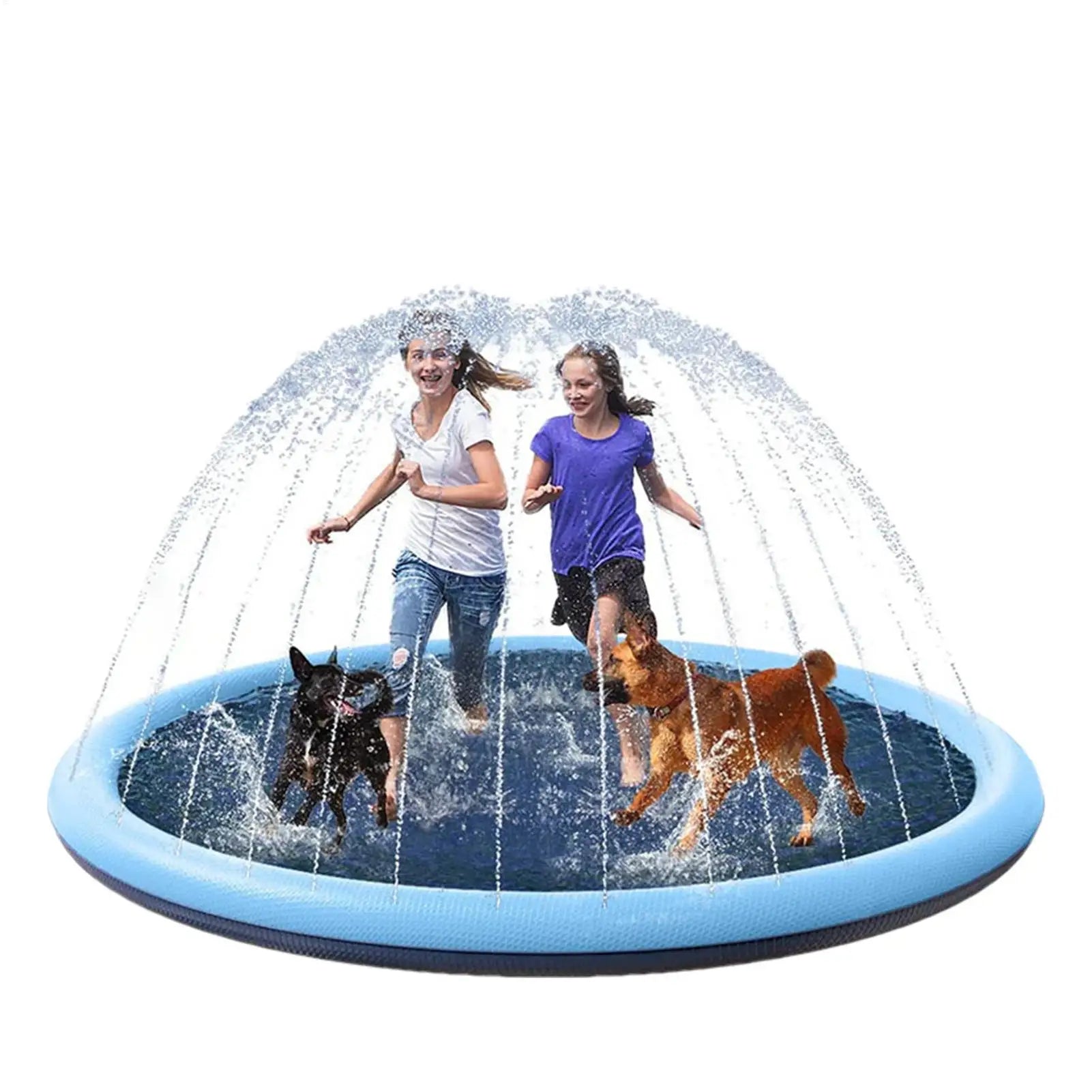 Sprinkler Water Play Mat Kids Sprinkler Pad Play Area Reusable Non Slip Outdoor Sprinkler Pad Water Game Toys for Children Boys Peaceful Pleasures Health and Wellness