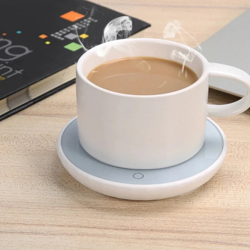 A36T-Coffee Mug Warmer&Cup Warmer For Office Desk Use,Beverage Warmer 18W Cup Heating Mat Electric Tea Warmer EU Plug Peaceful Pleasures Health and Wellness White