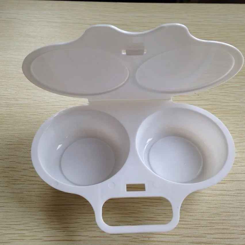 Microwave Egg Steamer Food Grade PP Plastic Egg Frying Box Microwave Egg Cooker Peaceful Pleasures Health and Wellness
